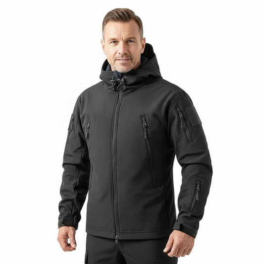 Herre Taktisk Jakke – Vandtæt Softshell – Med Hætte