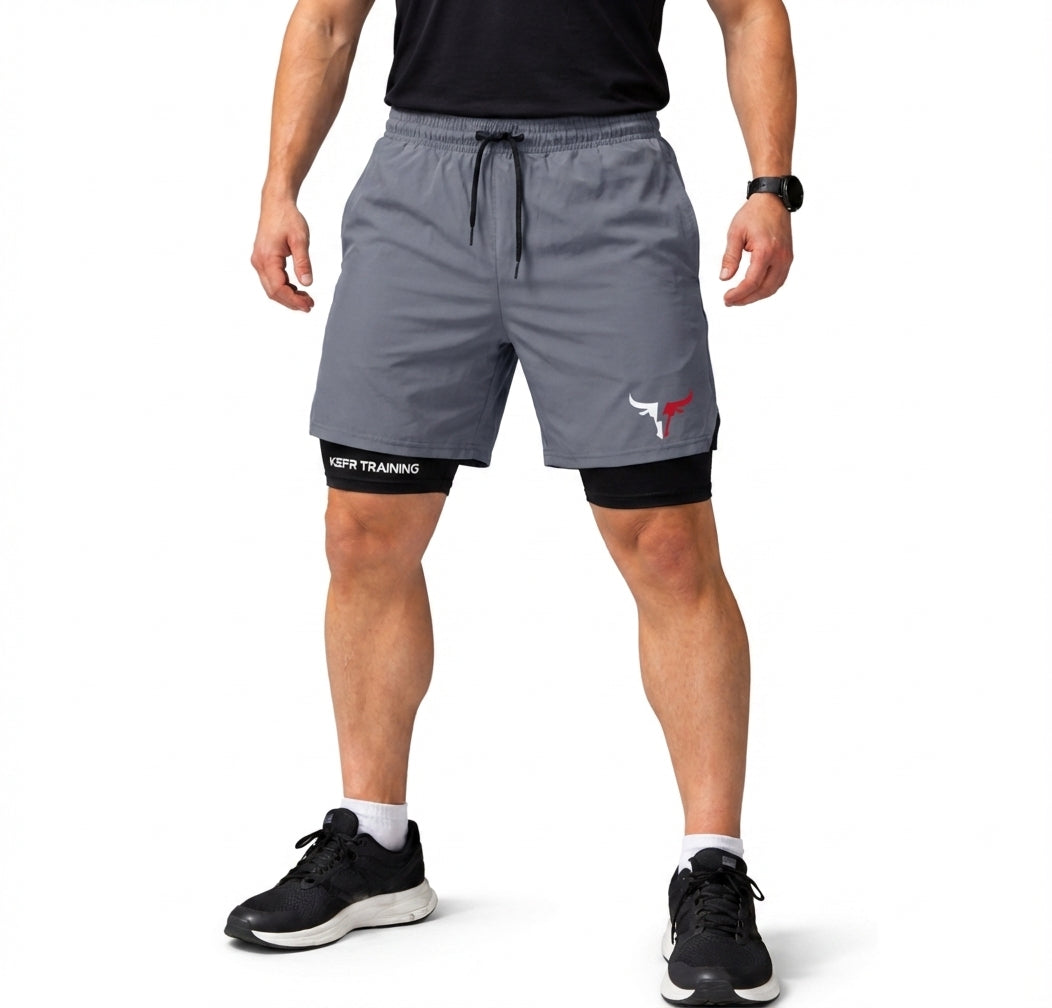 Herre 2-i-1 sportshorts – hurtigttørrende & komfortable 3 Pak