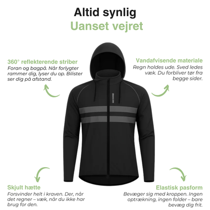 Vindjakke – vandtæt, reflekterende windbreaker