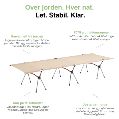 Ultralet foldbar camping­seng – bærbar udendørs seng