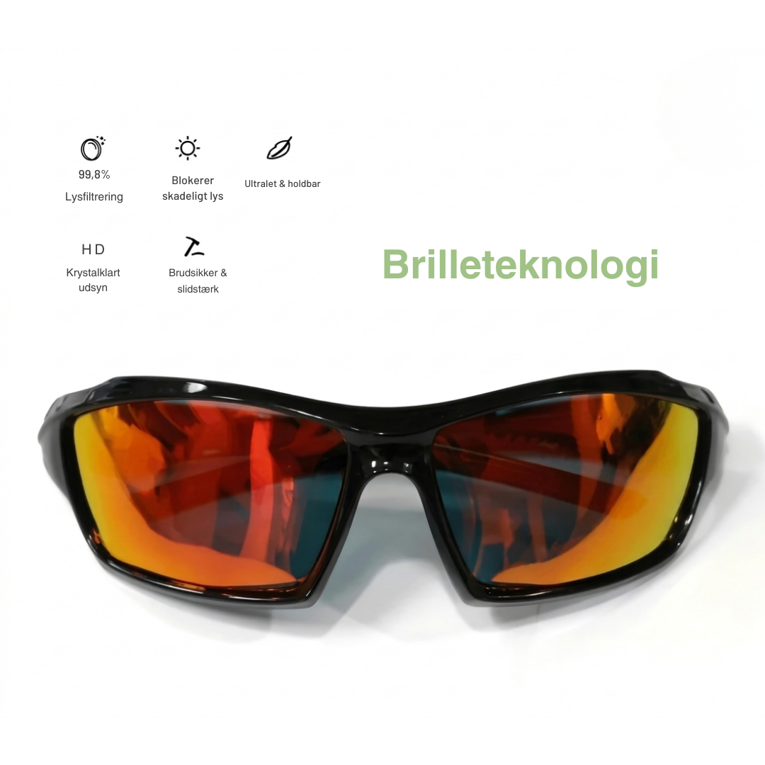 Polariseret sportsbrille UV400 – HD-linser, ultralet