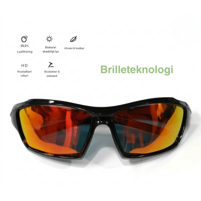 Polariseret sportsbrille UV400 – HD-linser, ultralet