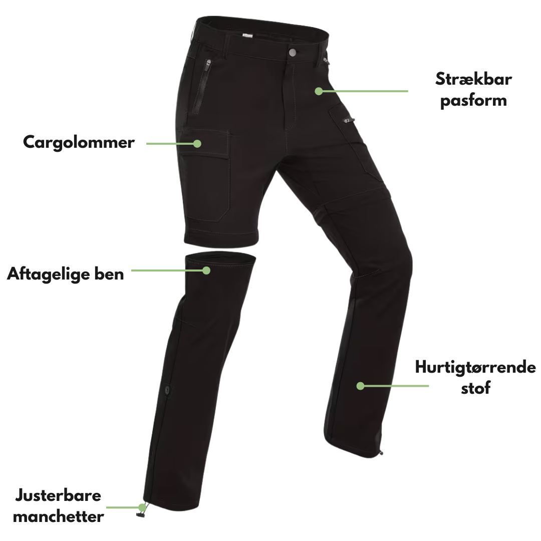 Dame Cargo Bukser – Konvertible Zip-Off – Hurtigtørrende