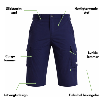 Herre Cargo Shorts – Letvægt – Hurtigtørrende Outdoor Shorts