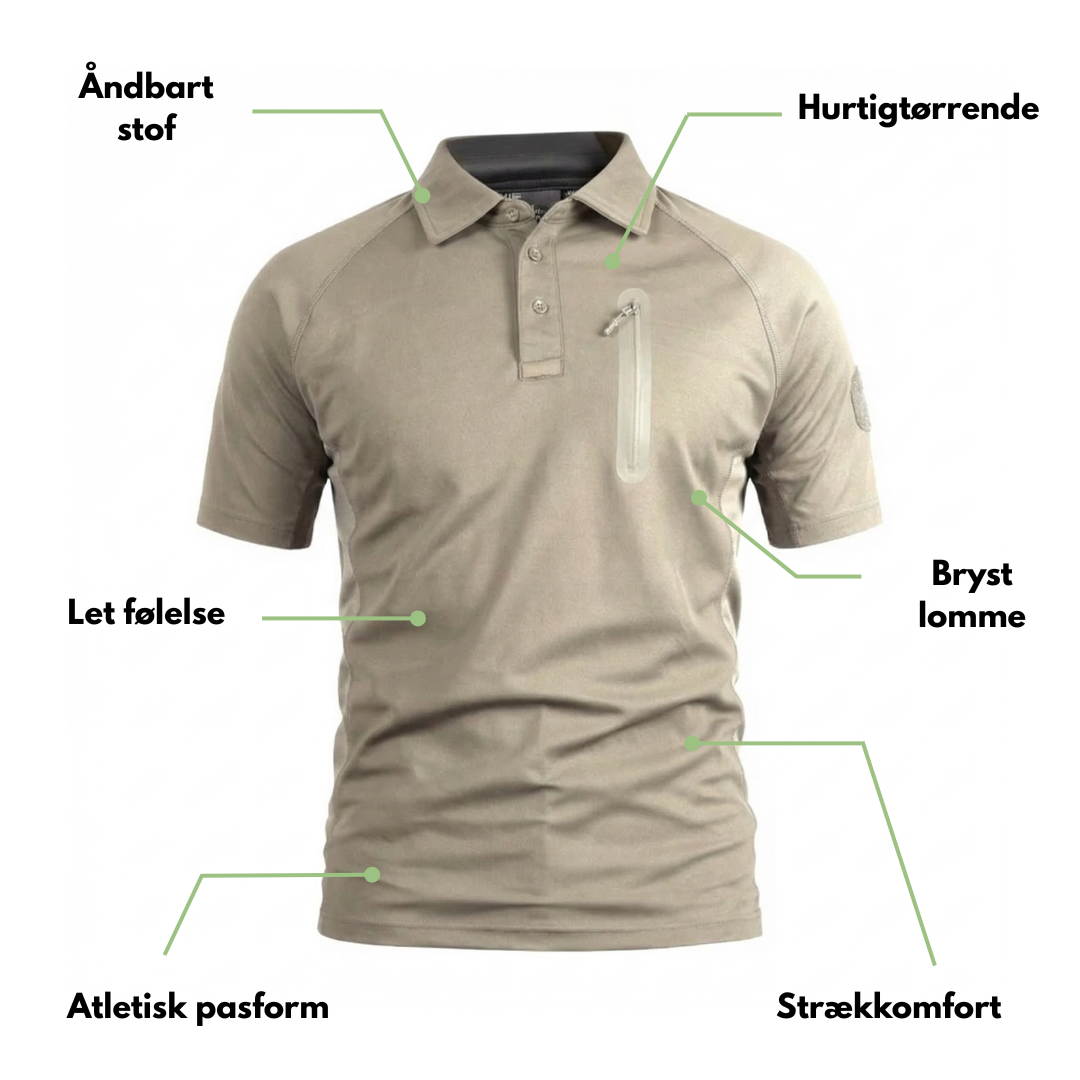 Herre Quick-Dry Performance Polo – Åndbar Aktiv Komfort