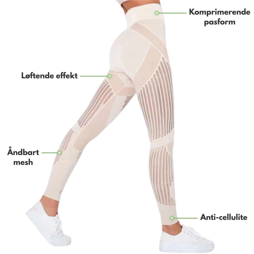 Dame kompressionsleggings – anti-cellulite – fitness