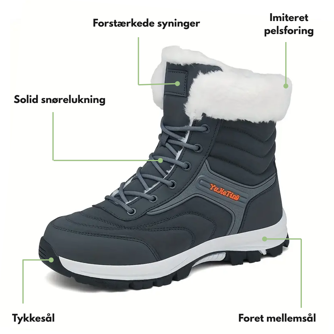 Herre Høje Sne Støvler – Holdbare med Varm Plysforing