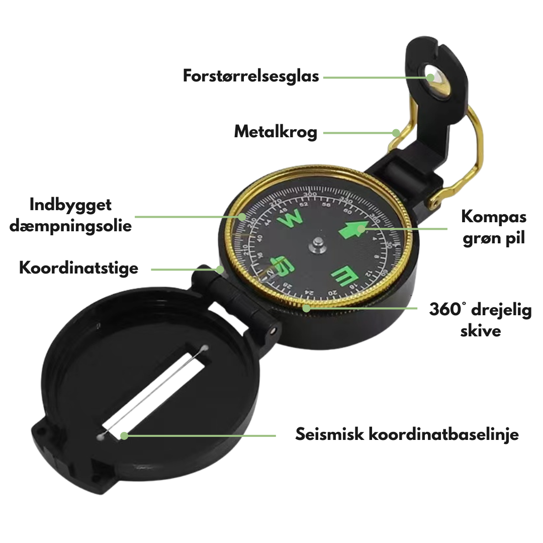 Spejder Kompas – Multifunktionelt – Præcis Navigation