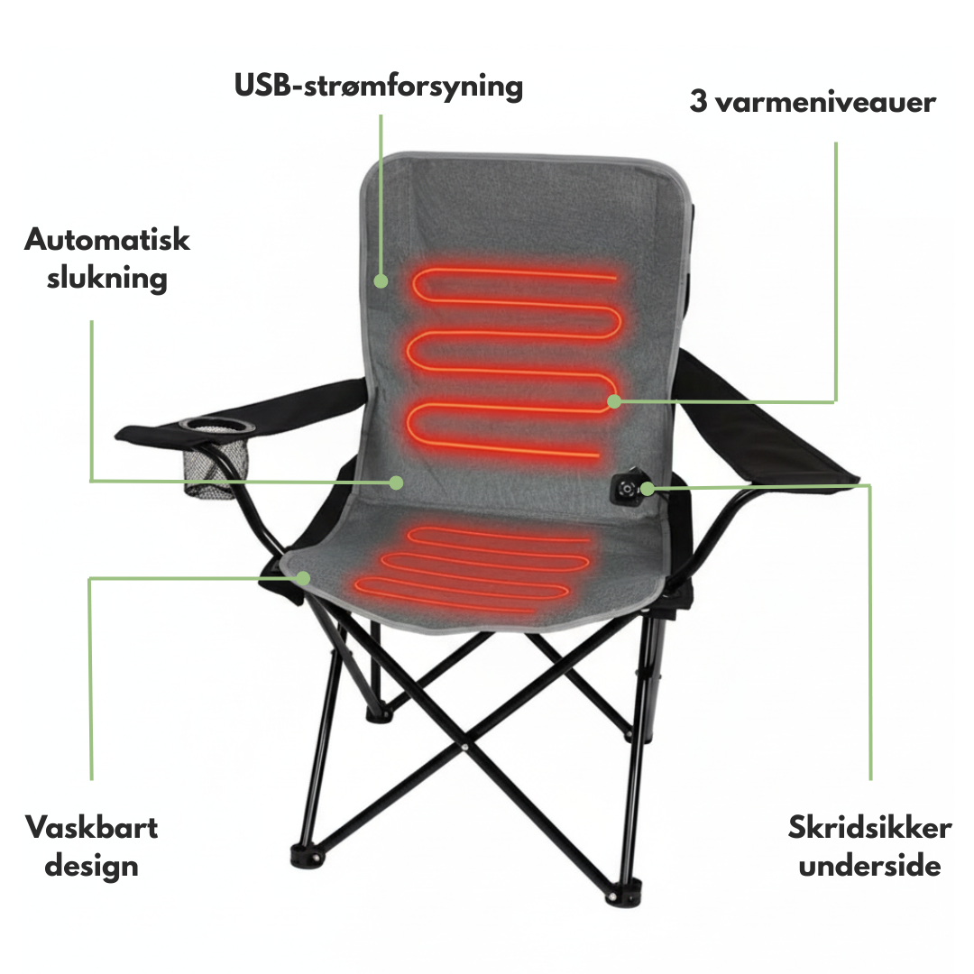 Opvarmet siddepude – USB-drevet – Bærbar & Komfortabel