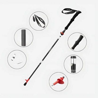 Sammenklappelige Vandrestave – Ultralette Carbon – 2-Delte – Nordic Walking