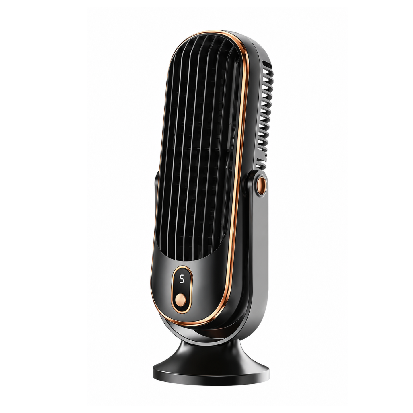 Bærbar Ventilator & Luftkøler – USB-Genopladelig, 5 Hastigheder & 720° Køling