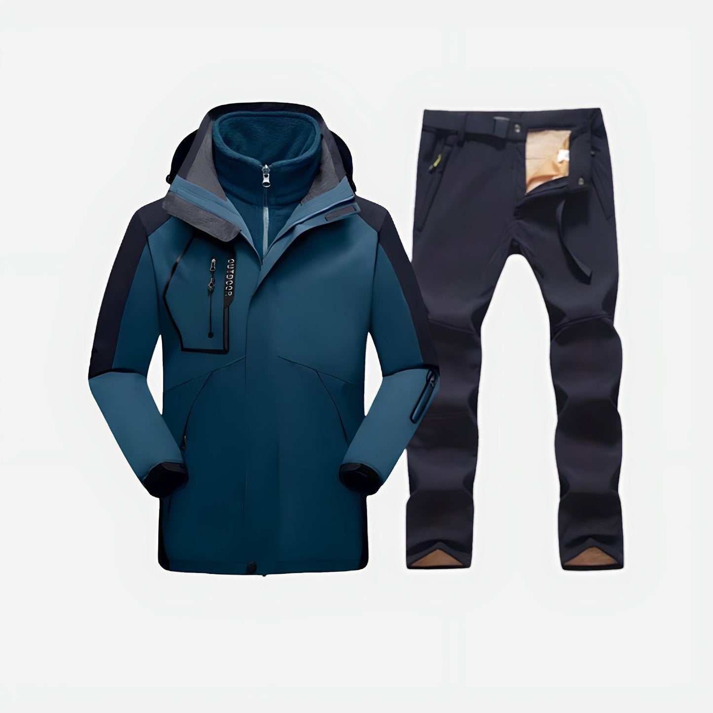 Herre Softshell Sæt – Outdoor Jakke – Vandrebukser