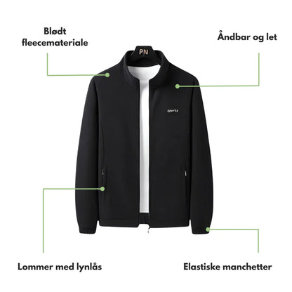 Herre Fleecejakke – Sporty – Outdoor Varm