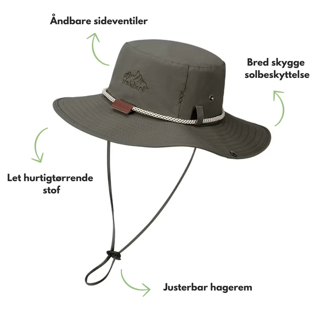 Solhatt Herre Vandring – Lettvekt & UV-beskyttende