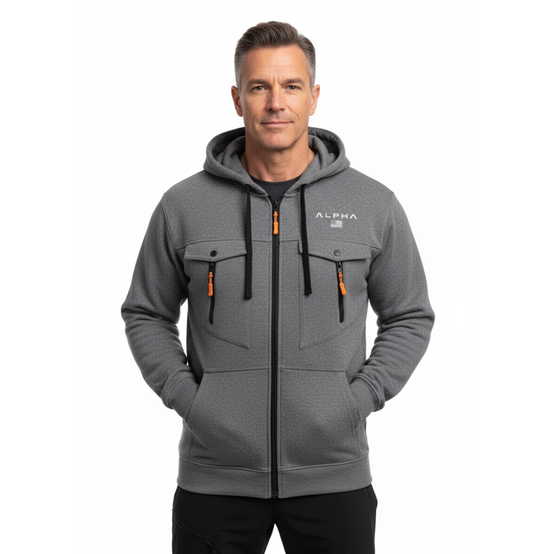 Softshell Hættetrøje – Fuld Lynlås – Termo Jakke