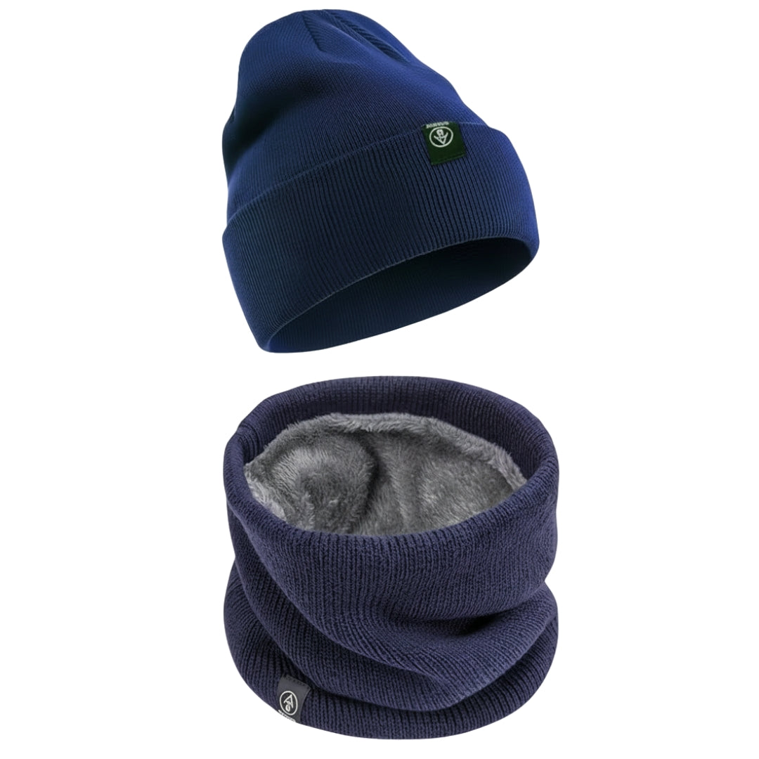 Vinterhue – Varm Tørklæde – Foret Strikket Sæt