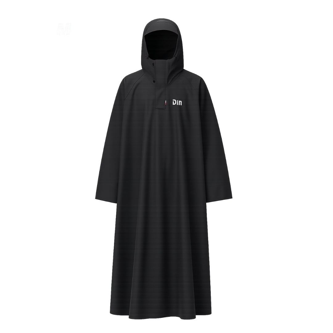 Unisex Regnponcho – Vandtæt med Hætte – Lang Jakke