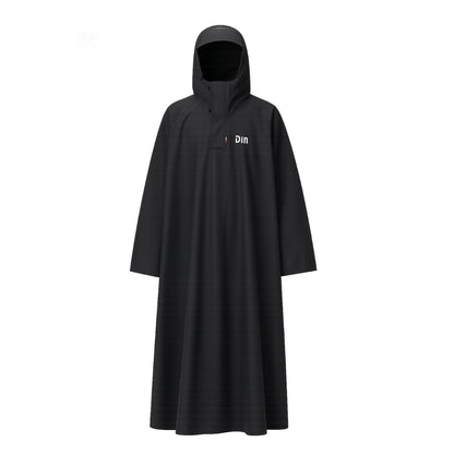 Unisex Regnponcho – Vandtæt med Hætte – Lang Jakke