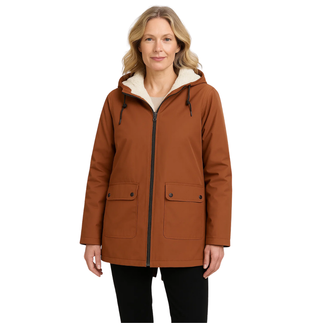 Vandtæt Damejakke – Fleeceforet – Med Hætte