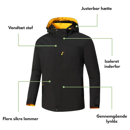 Herrejakke – Vandtæt – Med Hætte – Efterår