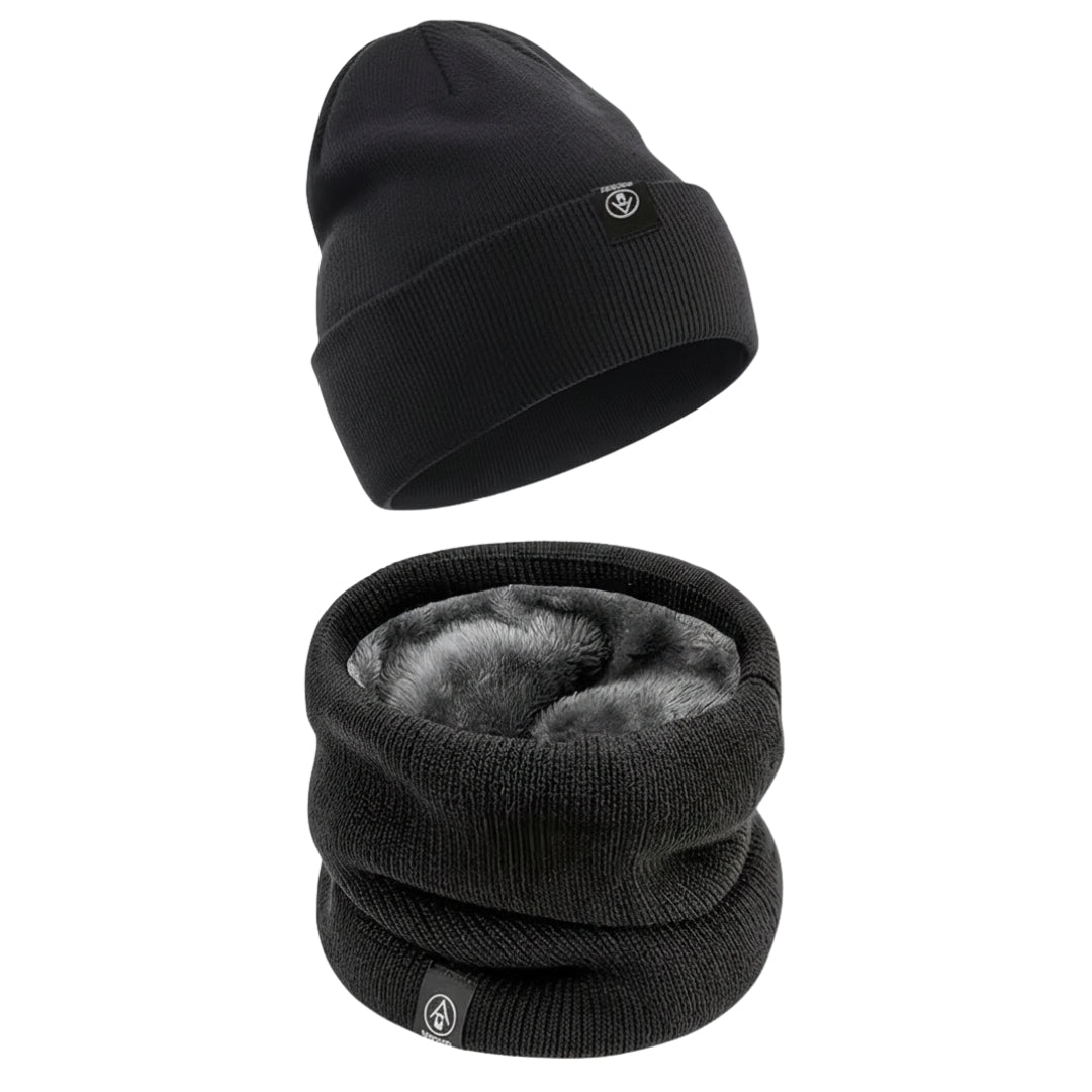 Vinterhue – Varm Tørklæde – Foret Strikket Sæt