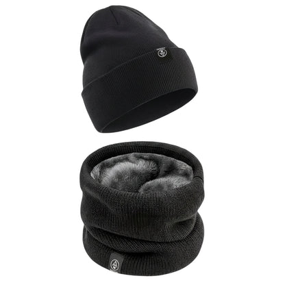 Vinterhue – Varm Tørklæde – Foret Strikket Sæt