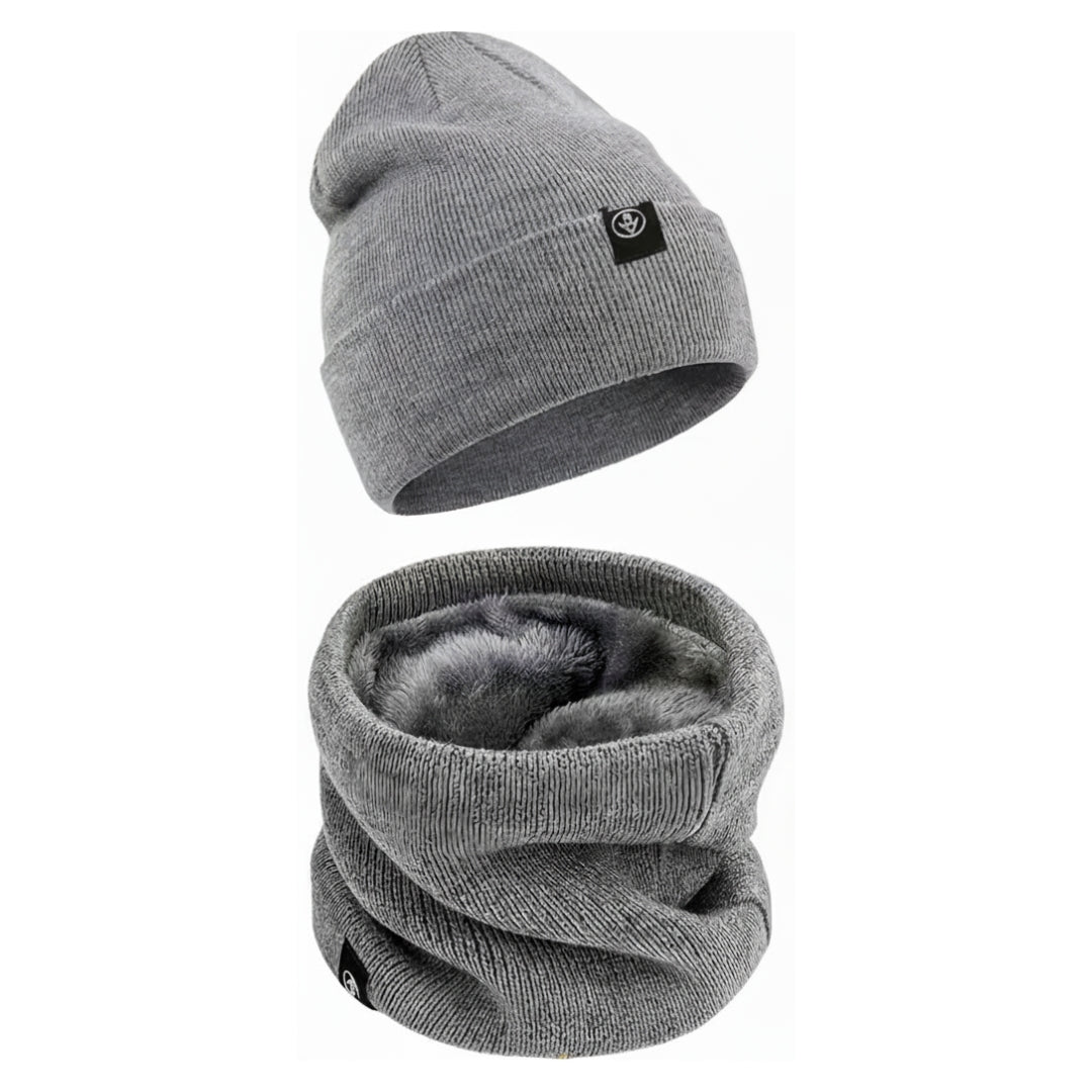 Vinterhue – Varm Tørklæde – Foret Strikket Sæt