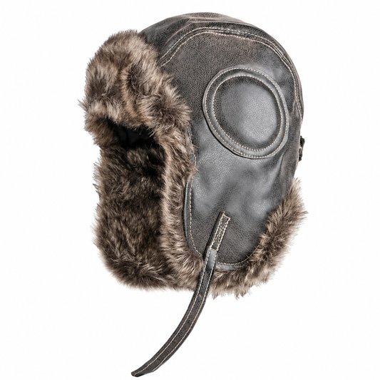 Ushanka med ørenklapper i sort