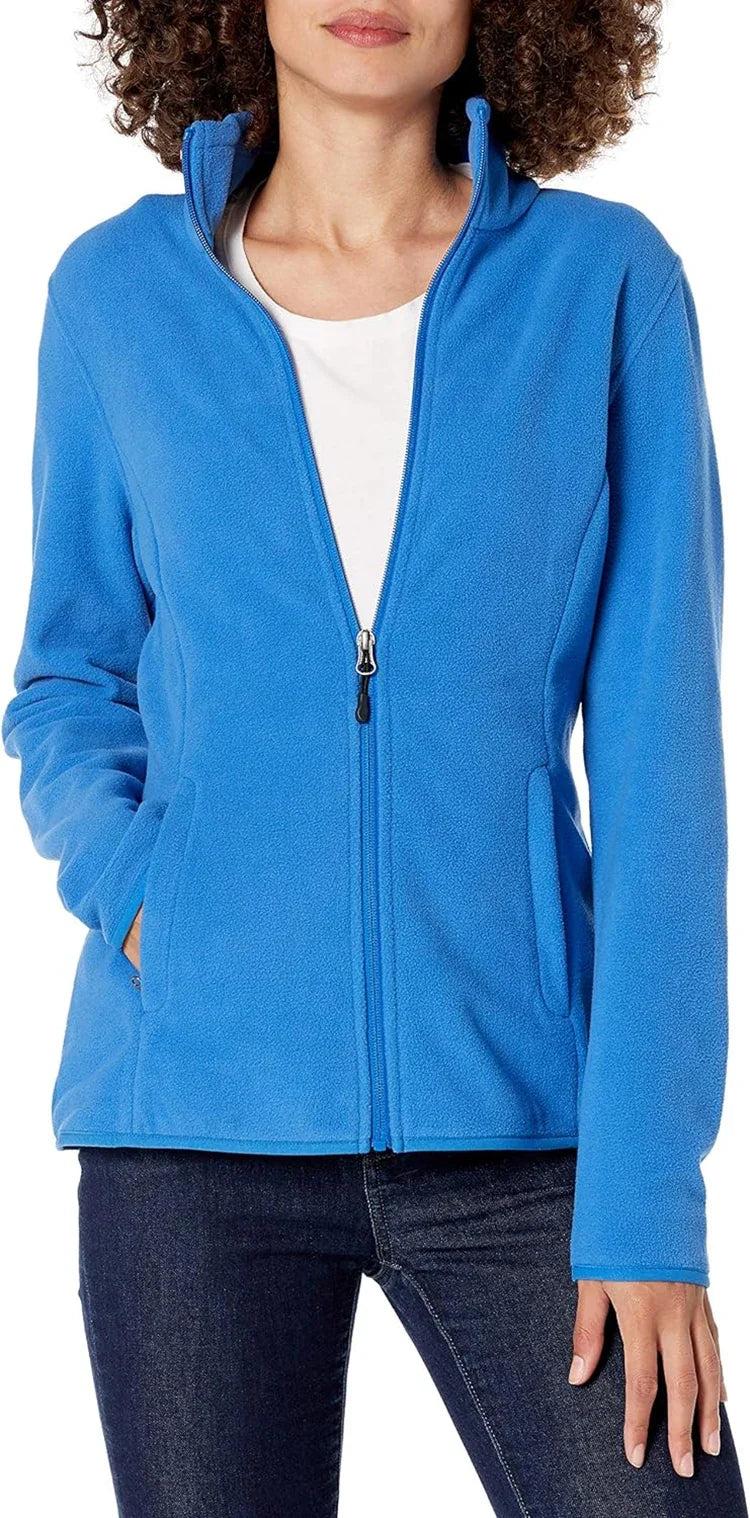 Fleece jakke dame med lynlås åben