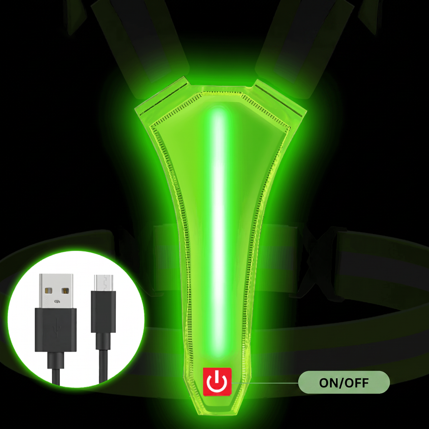 USB-opladning af reflexvesten