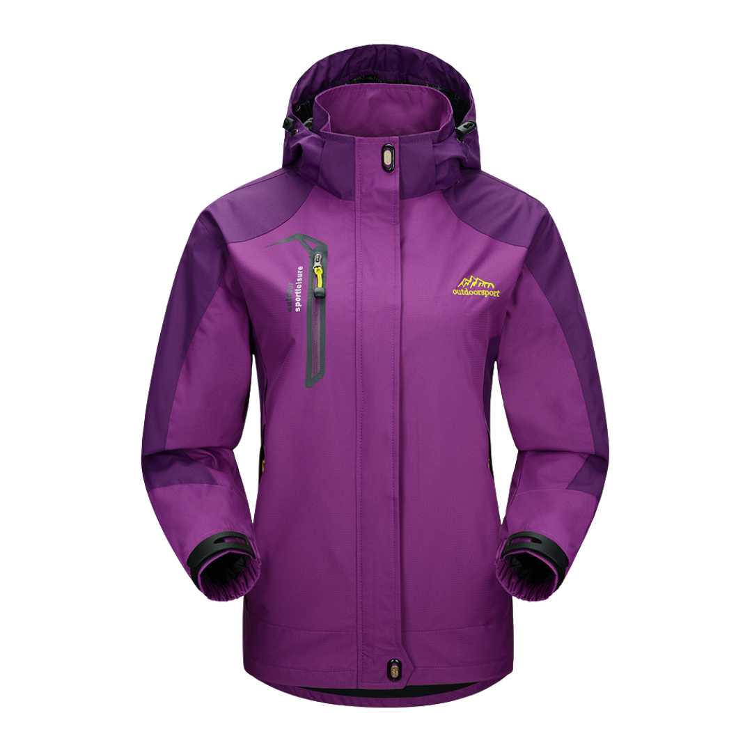 Softshell jakke dame i grøn set fra siden