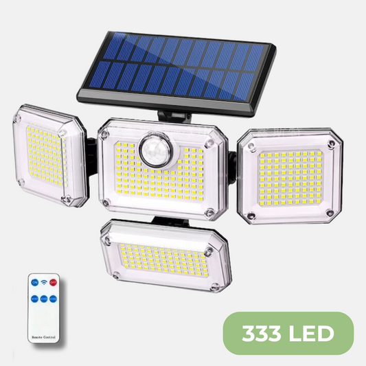 Udendørs solcellelampe - Bevægelsessensor - 333 LED