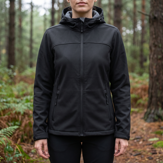 Overgangsjakke dame med fleecefor set forfra