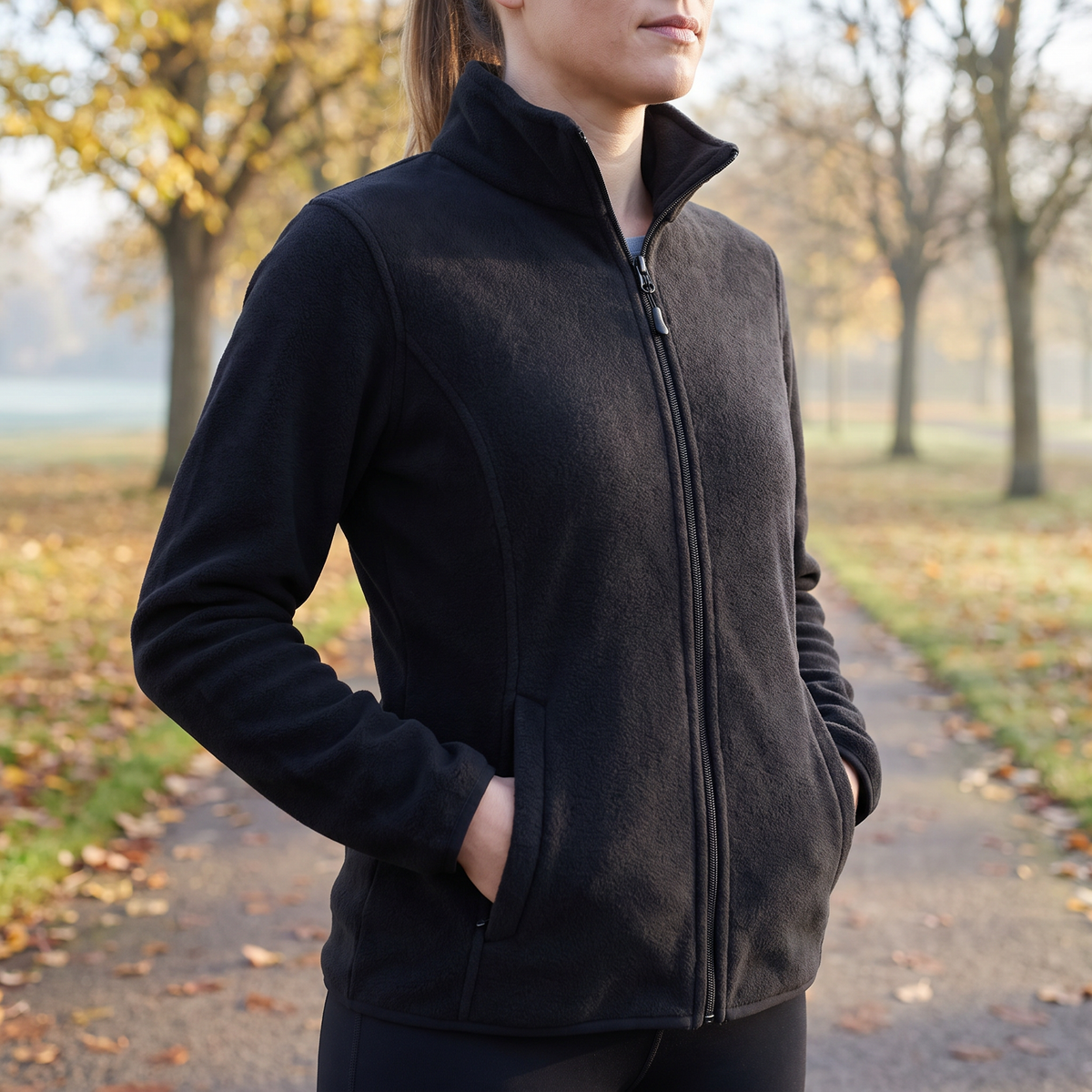Fleece jakke dame set bagfra