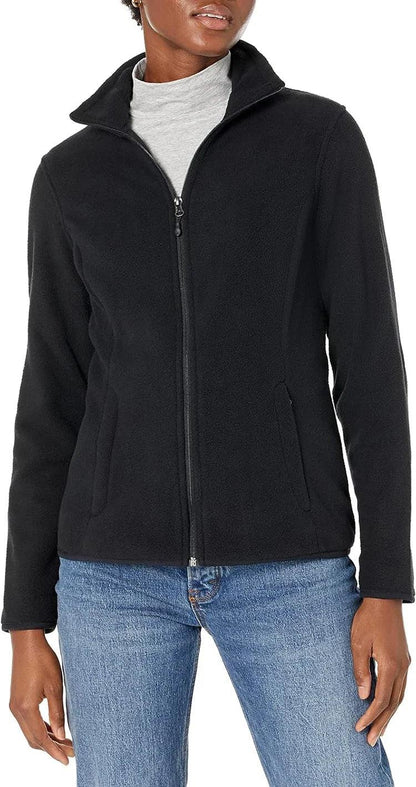 Fleece jakke dame detalje af krave