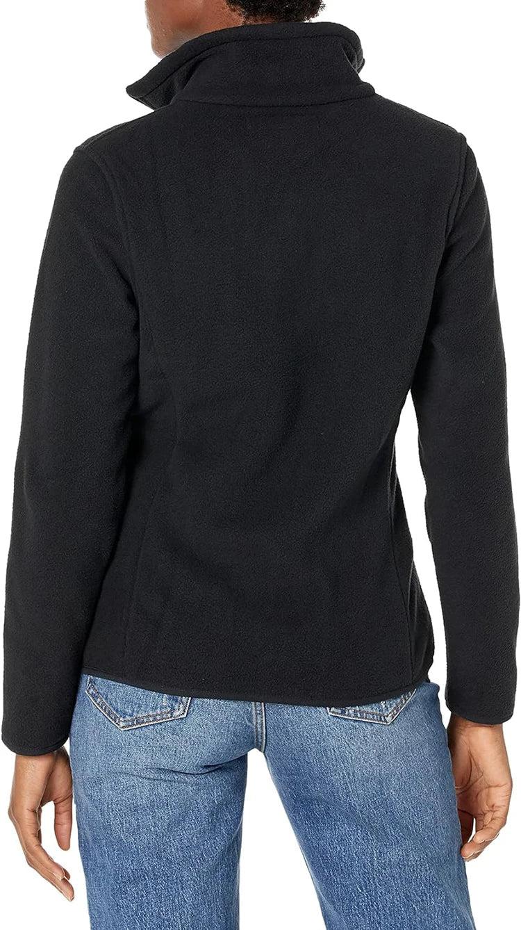 Fleece jakke dame i farven Sort
