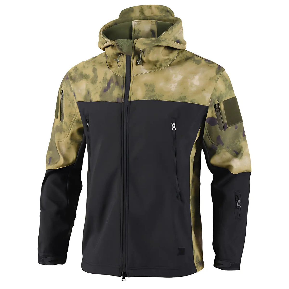 Softshell jakke herre grå detalje af krave