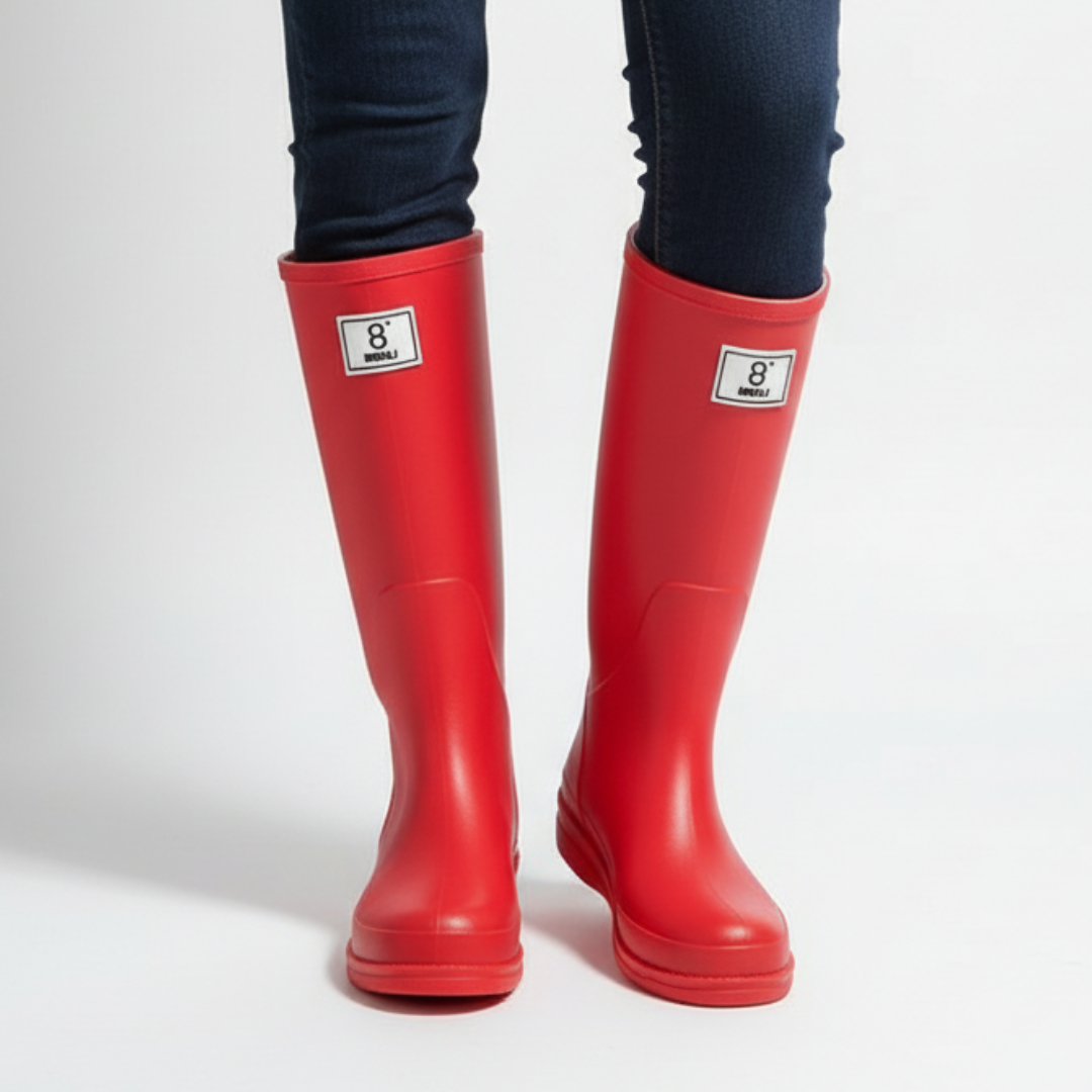 Gummistøvler Dame Halvhøje - Vandtætte Slip-on i PVC