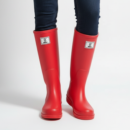Gummistøvler Dame Halvhøje - Vandtætte Slip-on i PVC