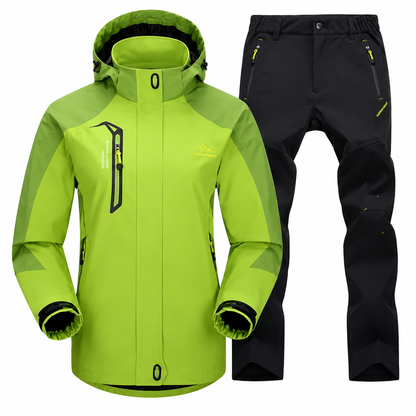 Softshell jakke dame i grøn set bagfra