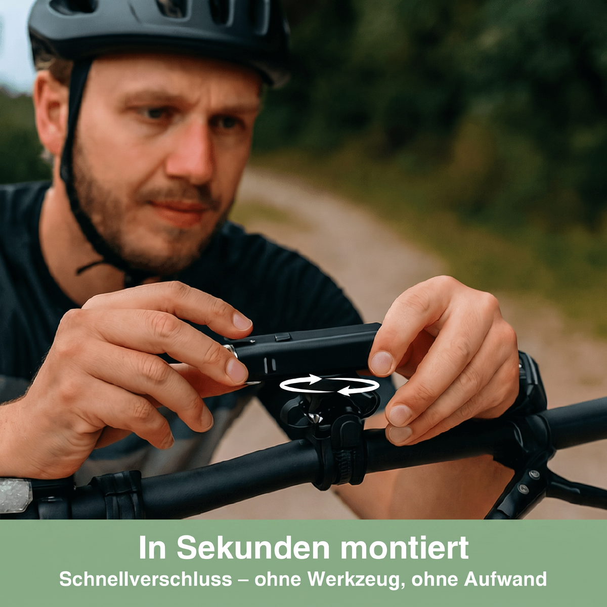 Forlygte til cykel med USB-C stik i nærbillede