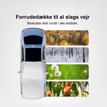 Forrudedækken til al slags vejr set ovenfra på bilen – beskytter i alle årstider