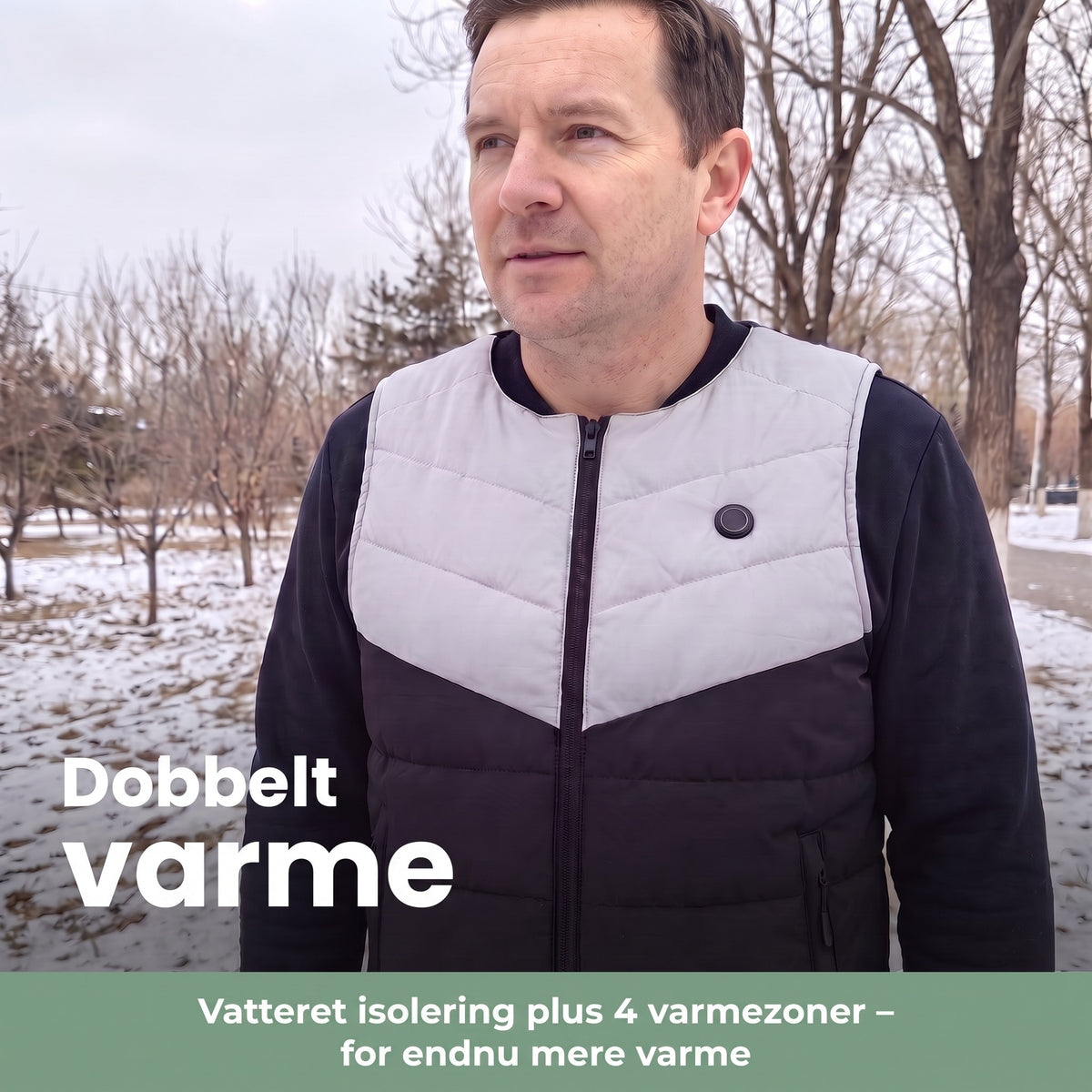 Varmevest på – vatteret isolering plus 4 varmezoner