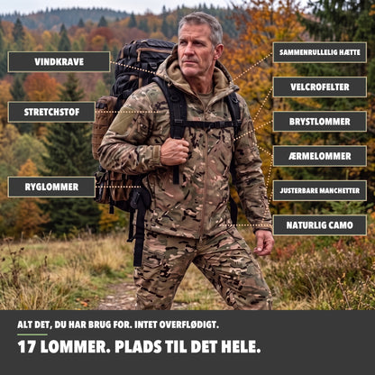 Camouflage Jakke Herre – 17 lommer i overblik