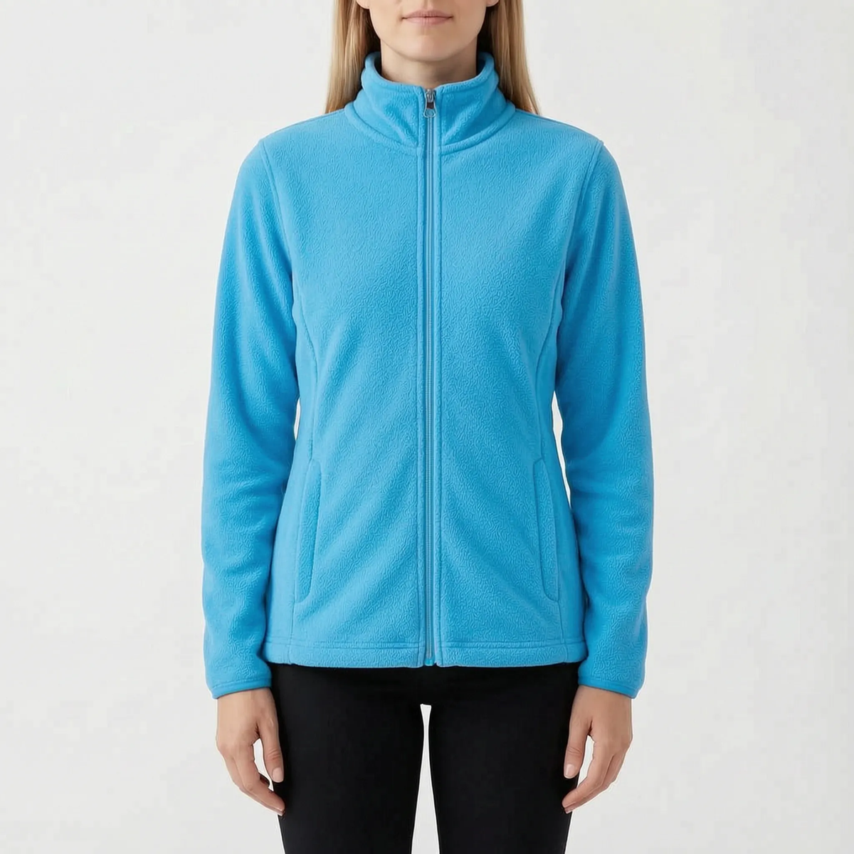 Overgangsjakke dame dobbeltbørstet fleece, billede 1