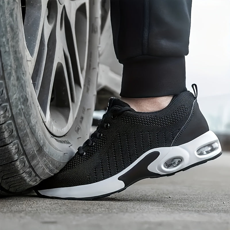 Sikkerhedssko sneaker i sort/hvid