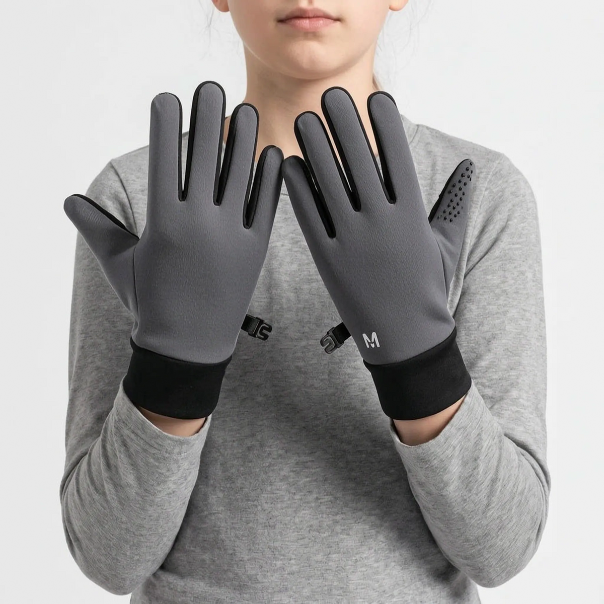 Touchscreen-fingrene på vinterhandskerne