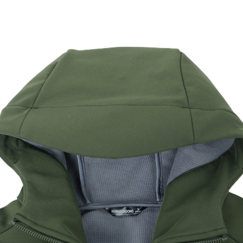 Softshell jakke herre i brun set forfra