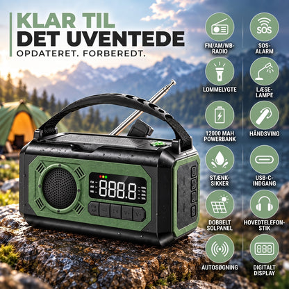 Nødradio alle tolv funktioner med ét blik