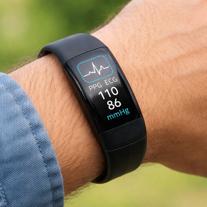 Smartwatch med EKG, Blodtryks- & Søvnregistrering – HealthBand